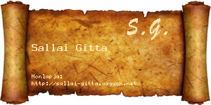 Sallai Gitta névjegykártya